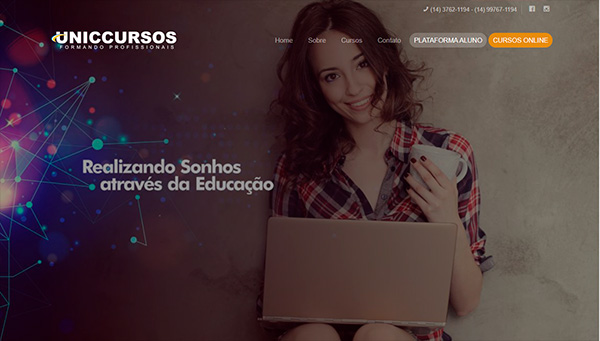 Capa do projeto Unic Cursos